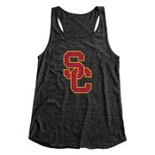 USC Trojans Women's Black SC Interlock Aria Racer Back Tank